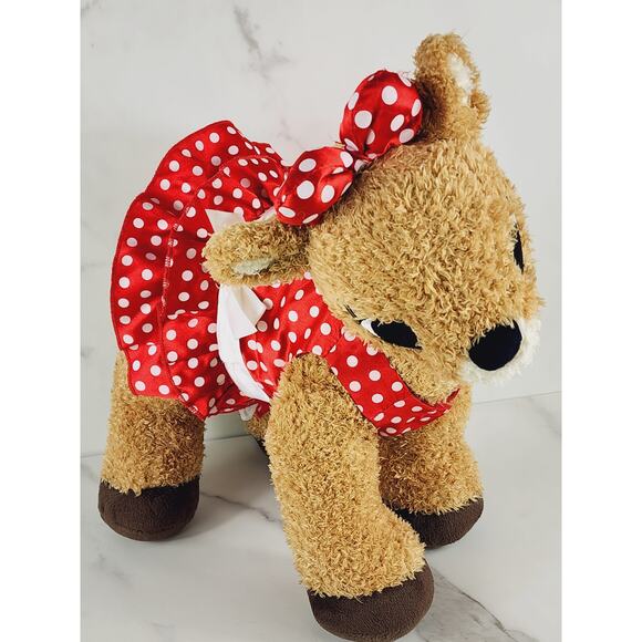 Clarice Red Dot Dress Rudolph Red Nosed Reindeer16" Build A Bear 2010 NO TESTED - Picture 9 of 16
